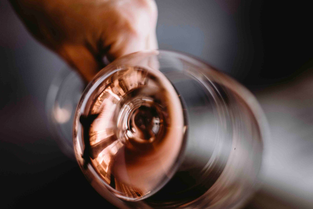 Weinglas mit Rosé