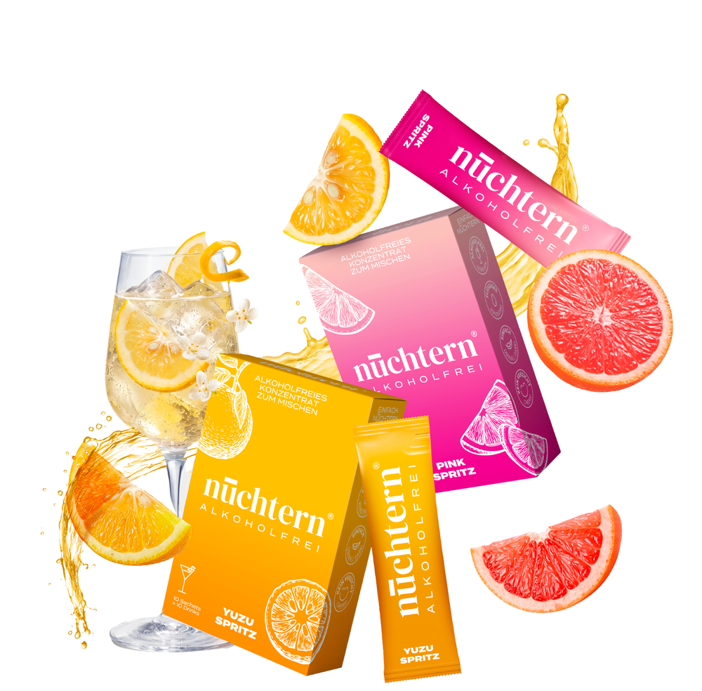 nüchtern Spritz Aperitivo Set Alkoholfrei – 20 Drinks (Yuzu + Pink Spritz)