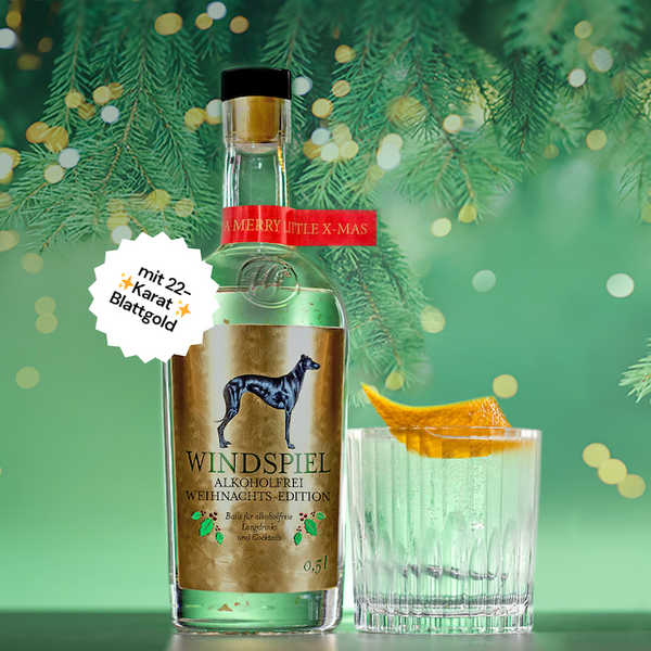 Windspiel Weihnachts-Edition Alkoholfrei 500 ml – 22-Karat Blattgoldflocken