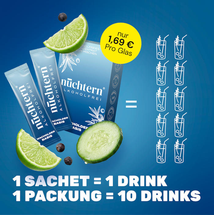 nüchtern Wacholder Basis Alkoholfrei – 10 alkoholfreie Drinks
