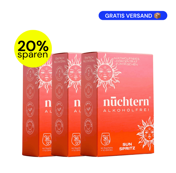 nüchtern Sun Spritz Alkoholfrei – 3er‑Paket (30 Drinks für deinen Aperitivo)