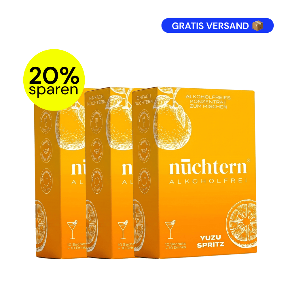 nüchtern Yuzu Spritz Alkoholfrei – 3er‑Paket (30 Drinks für deinen Aperitivo)