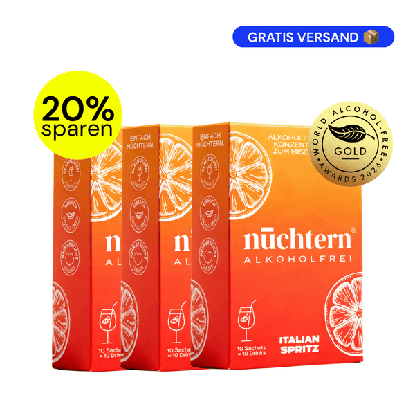 nüchtern Italian Spritz Alkoholfrei – 3er‑Paket (30 Drinks für deinen Aperitivo)