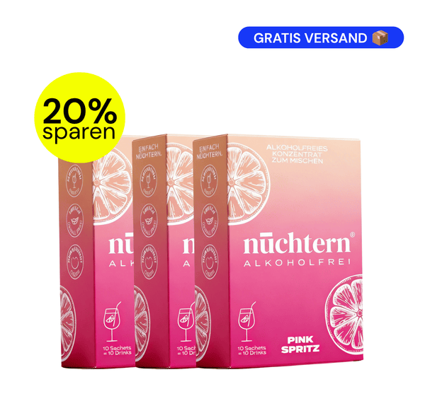 nüchtern Pink Spritz Alkoholfrei – 3er‑Paket (30 Drinks für deinen Aperitivo)