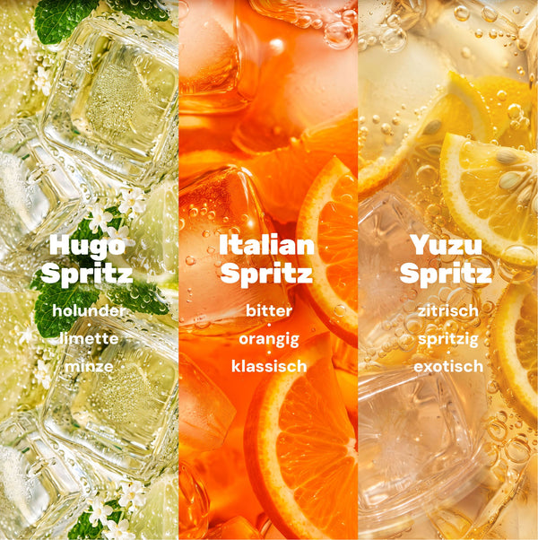 nüchtern Spritz Aperitivo Set Alkoholfrei – 30 Drinks (Hugo + Italian + Yuzu Spritz)