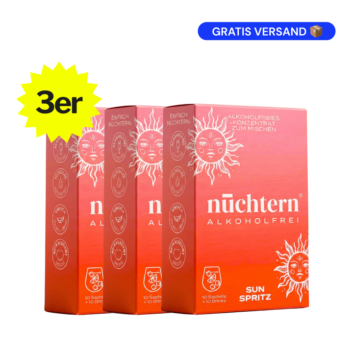 nüchtern Sun Spritz Alkoholfrei – 3er‑Paket (30 Drinks für deinen Aperitivo)