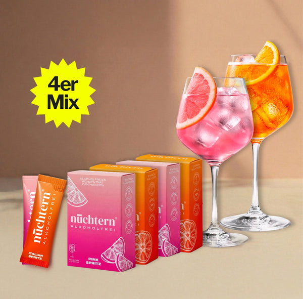 nüchtern Spritz Mixed‑Paket Alkoholfrei – 40 Drinks (2x Pink + 2x Italian Spritz)