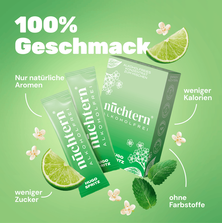 nüchtern Hugo Spritz Alkoholfrei – 3er‑Paket (30 Drinks für deinen Aperitivo)