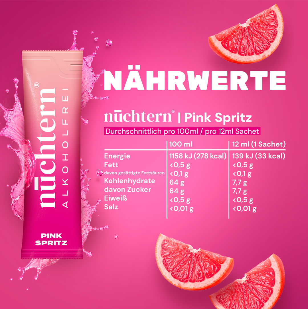 nüchtern Pink Spritz Alkoholfrei – 3er‑Paket (30 Drinks für deinen Aperitivo)