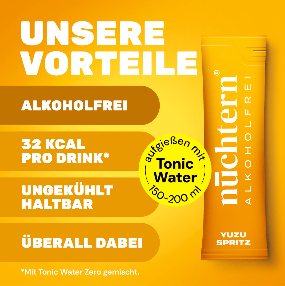 nüchtern Yuzu Spritz Alkoholfrei – 3er‑Paket (30 Drinks für deinen Aperitivo) Neukundenangebot