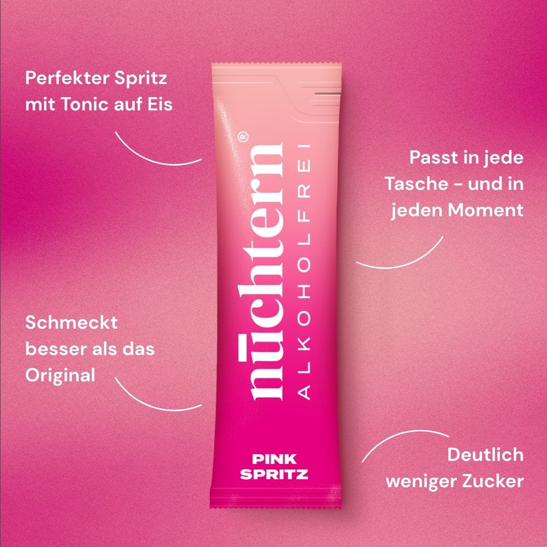 nüchtern Pink Spritz Alkoholfrei – 3er‑Paket (30 Drinks für deinen Aperitivo)