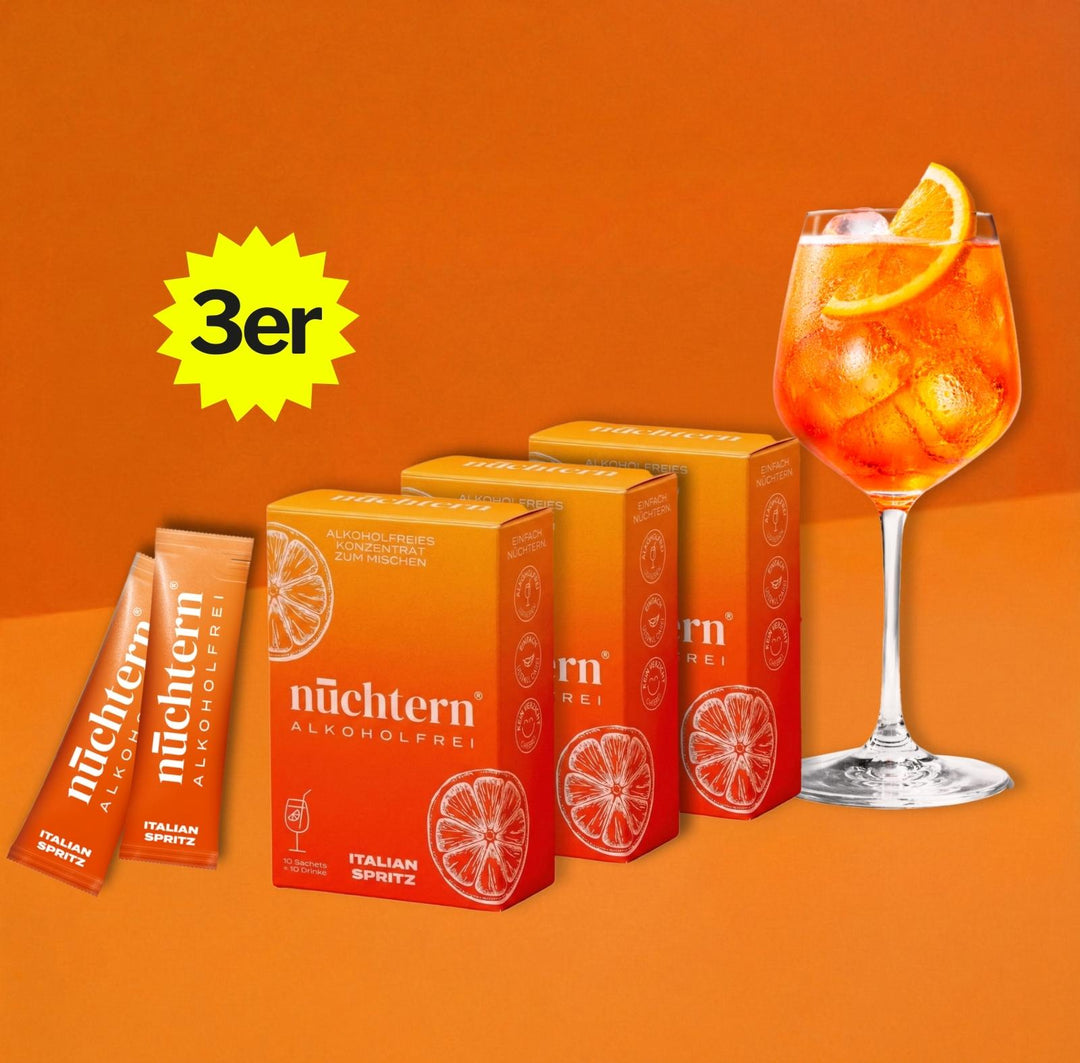 nüchtern Italian Spritz Alkoholfrei – 3er‑Paket (30 Drinks für deinen Aperitivo)