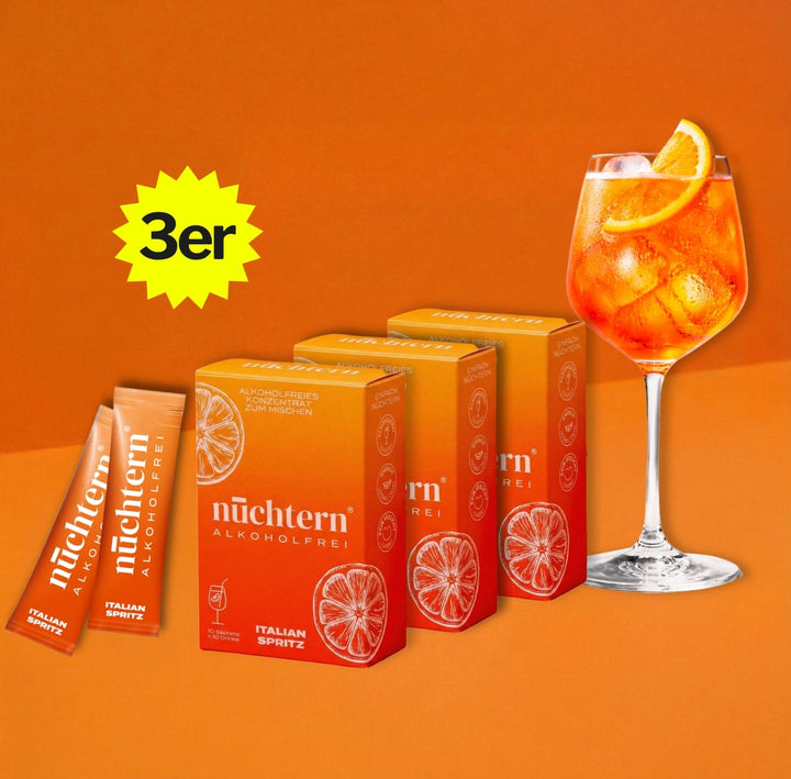 nüchtern Italian Spritz Alkoholfrei – 3er‑Paket (30 Drinks für deinen Aperitivo)