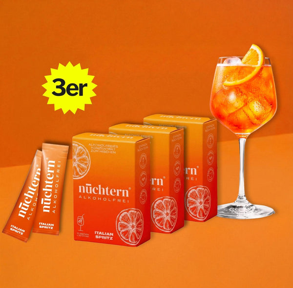 nüchtern Italian Spritz Alkoholfrei – 3er‑Paket (30 Drinks für deinen Aperitivo)