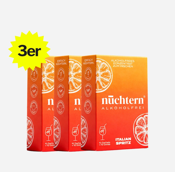 nüchtern Italian Spritz Alkoholfrei – 3er‑Paket (30 Drinks für deinen Aperitivo)