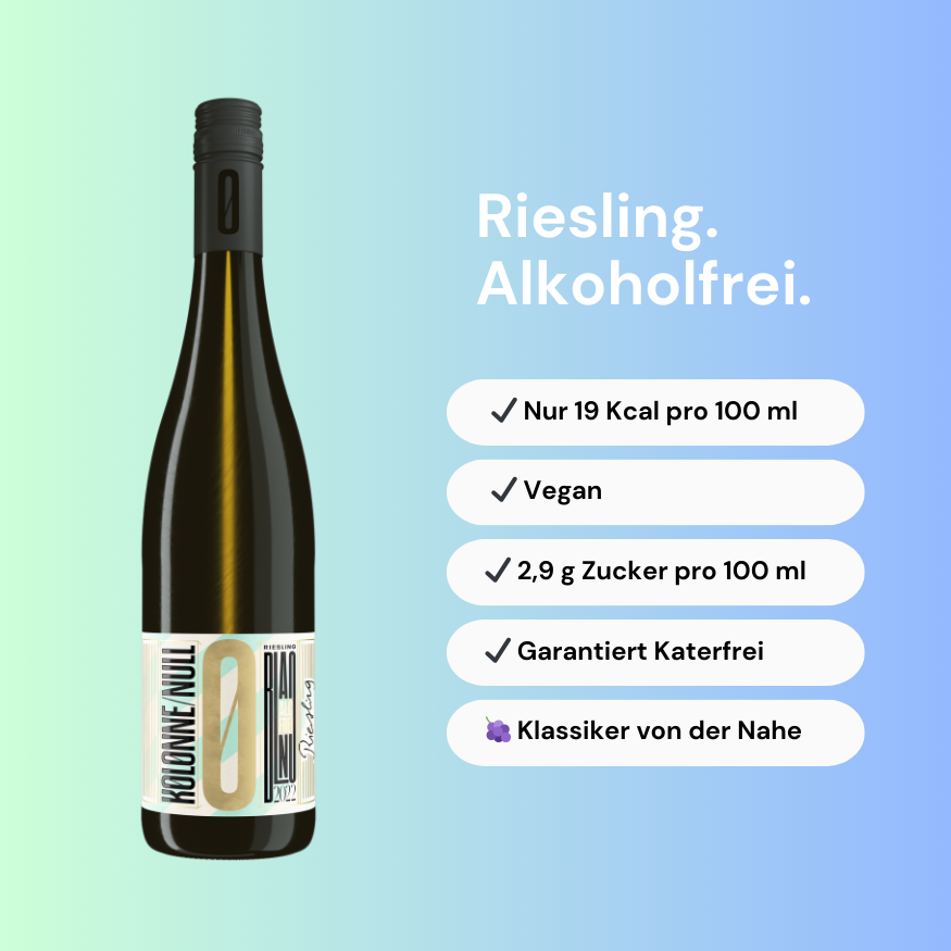 KOLONNE NULL Riesling 2022 Alkoholfreier Weißwein 750ml