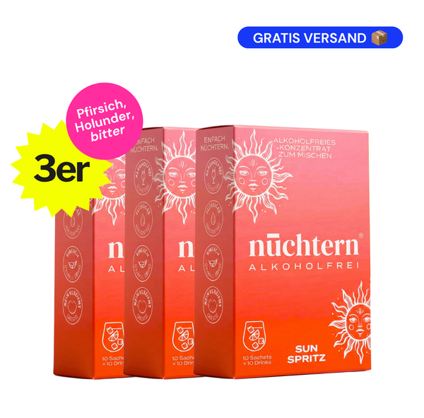 nüchtern Sun Spritz Alkoholfrei – 3er‑Paket (30 Drinks für deinen Aperitivo)