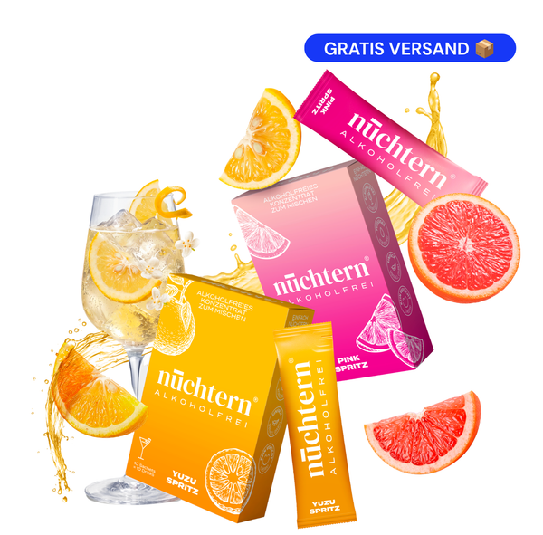 nüchtern Spritz Aperitivo Set Alkoholfrei – 20 Drinks (Yuzu + Pink Spritz)