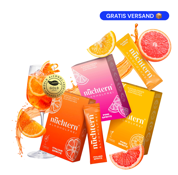 nüchtern Spritz Aperitivo Set Alkoholfrei – 30 Drinks (Italian + Pink + Yuzu Spritz)
