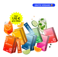 nüchtern Vorrats Paket Alkoholfrei – 90 Drinks (Wacholder Basis, Italian, Hugo, Yuzu, Pink und Sun Spritz)