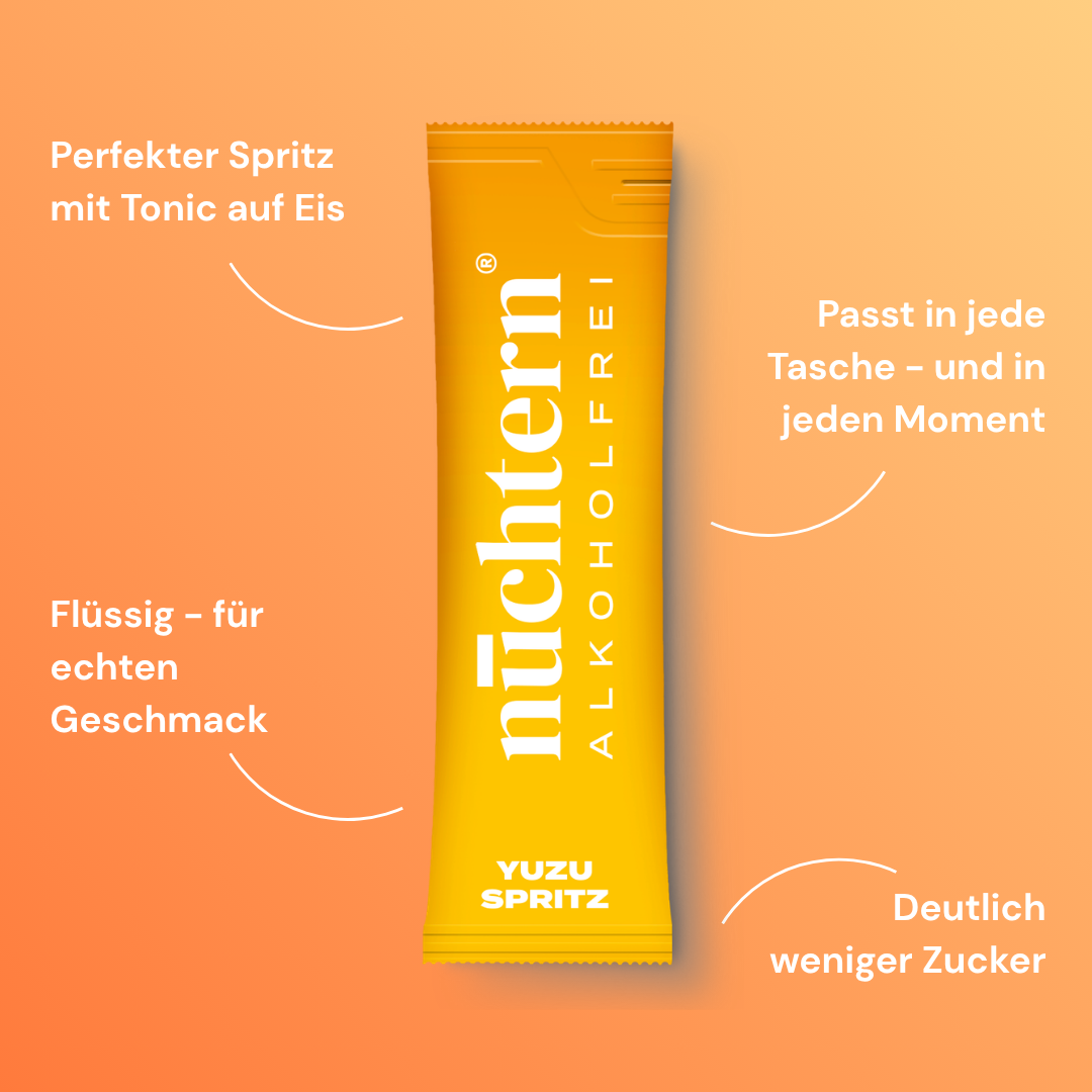nüchtern Spritz Aperitivo Set Alkoholfrei – 30 Drinks (10 Yuzu + 10 Pink + 10 Sun Spritz)