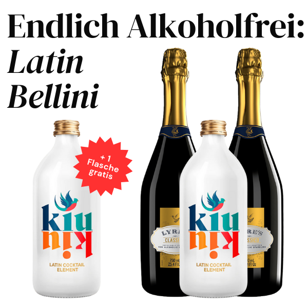 0 % Bundle Alkoholfreier Latin Bellini + 🦜 1 Flasche kiukiu gratis