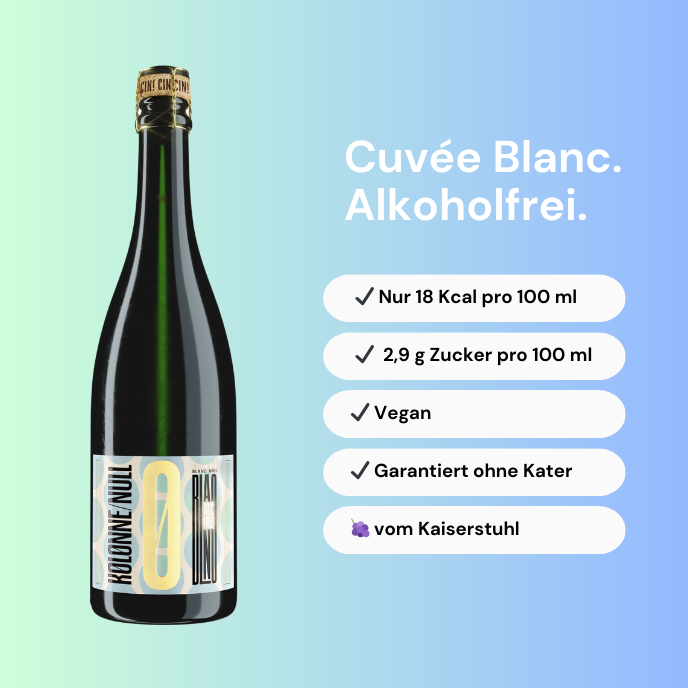 Kolonne Null Cuvée Blanc No 01  Prickelnd ohne Alkohol 0,0 %