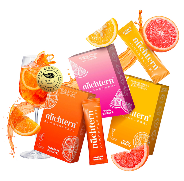 nüchtern Spritz Aperitivo Set Alkoholfrei – 30 Drinks (Italian + Pink + Yuzu Spritz) 📦 Versand ab dem 24.06.