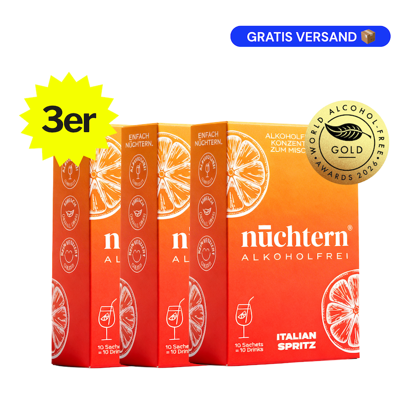 nüchtern Italian Spritz Alkoholfrei – 3er‑Paket (30 Drinks für deinen Aperitivo)