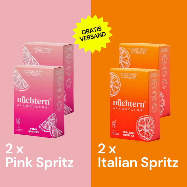 nüchtern Mixed 4er Bundle - Italian & Pink Spritz alkoholfrei