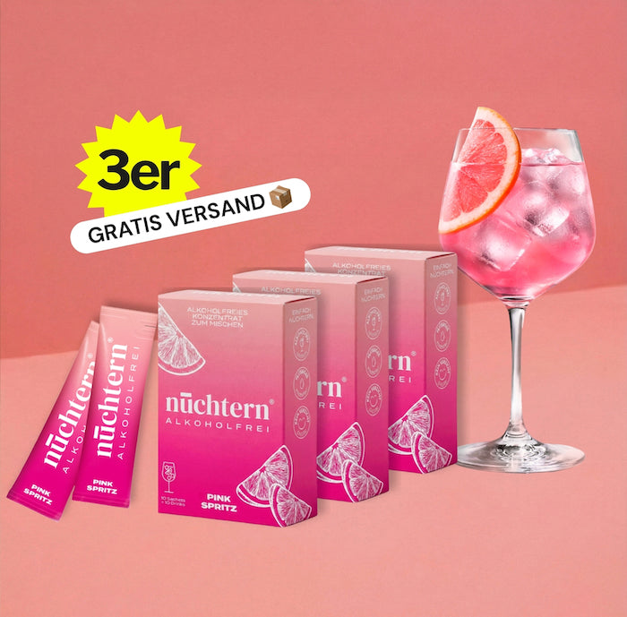 nüchtern Pink Spritz Alkoholfrei – 3er‑Paket (30 Drinks für deinen Aperitivo)