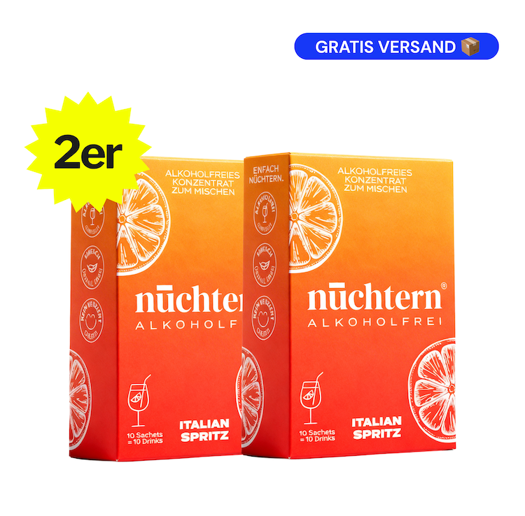 nüchtern Italian Spritz Alkoholfrei – 2er‑Paket (20 Drinks für deinen Aperitivo)