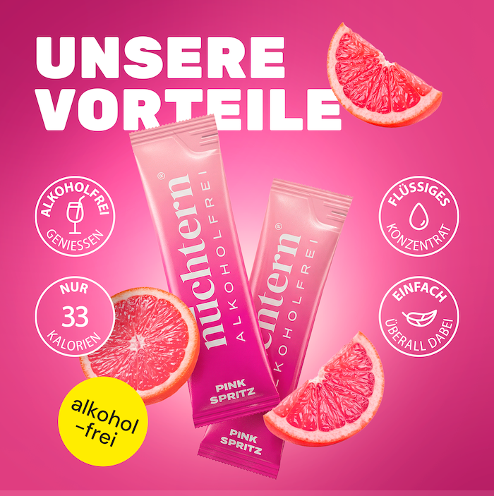nüchtern Spritz Aperitivo Set Alkoholfrei – 40 Drinks (20 Sun Spritz + 20 Pink Spritz)