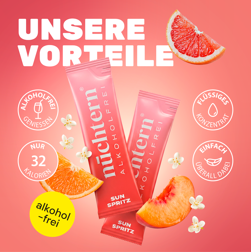 nüchtern Sun Spritz Alkoholfrei – 3er‑Paket (30 Drinks für deinen Aperitivo)