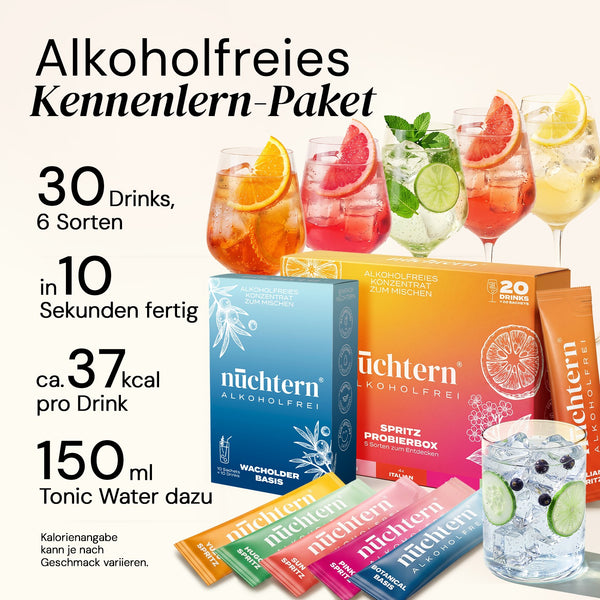Starter-TV Set alkoholfrei – 30 Drinks – alle Sorten
