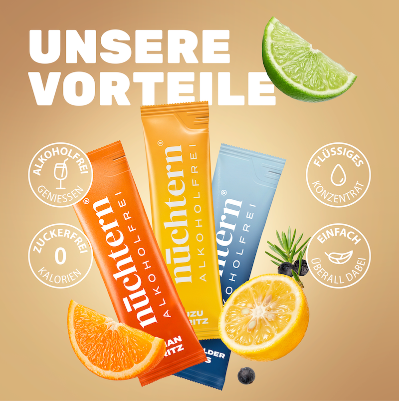 nüchtern Allrounder Paket Alkoholfrei – 60 Drinks (Wacholder Basis, Italian, Hugo, Yuzu, Pink und Sun Spritz)