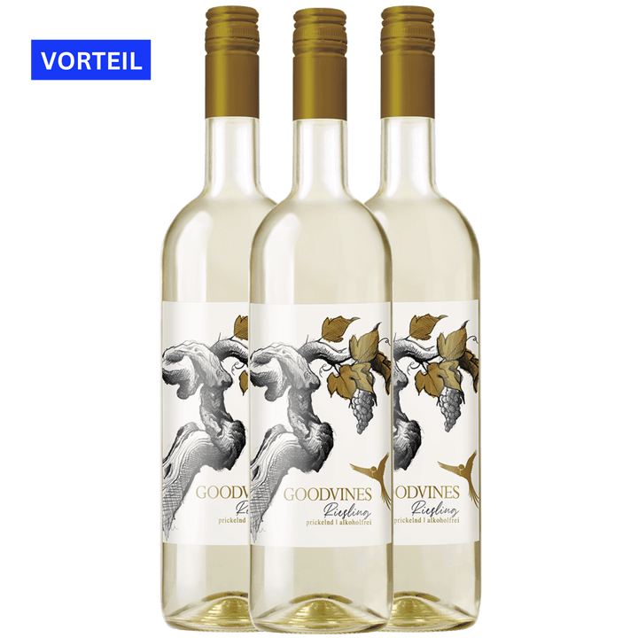 Goodvines Prickelnder Riesling Weißwein alkoholfrei 750 ml