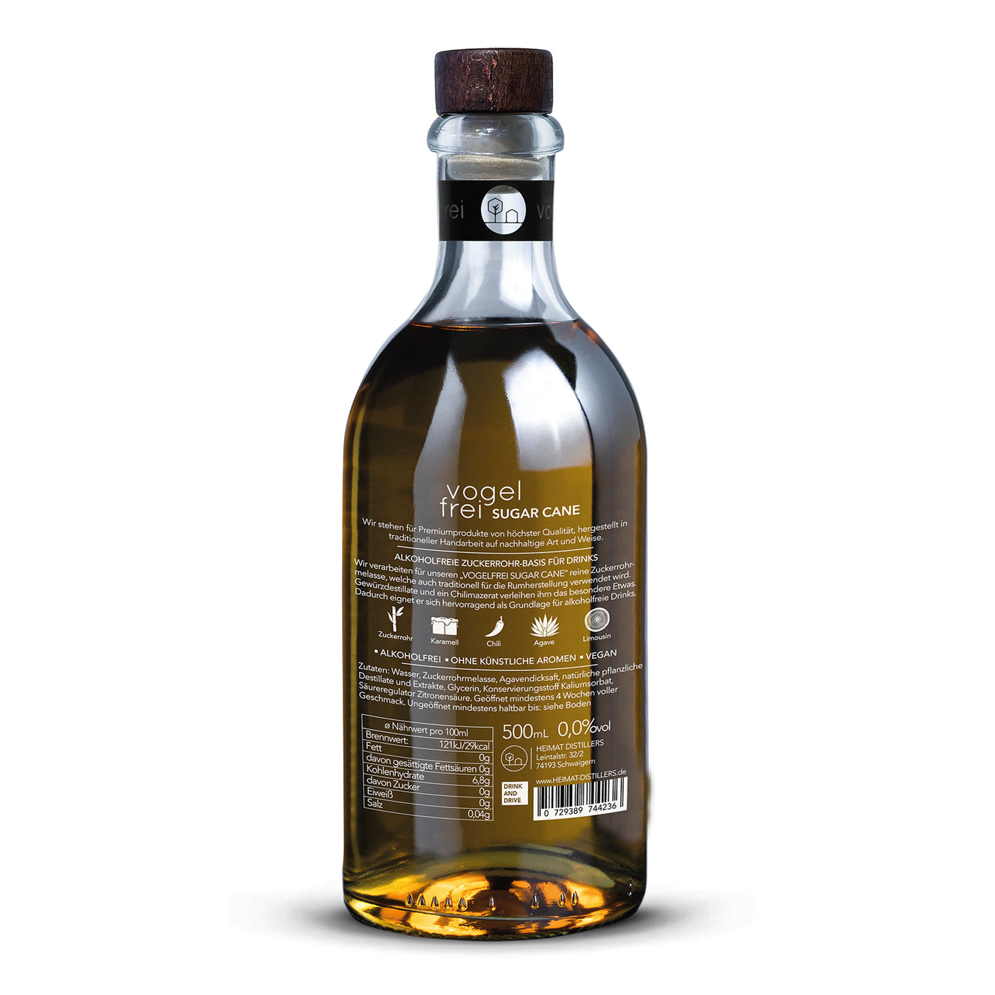 Heimat Vogelfrei Rum Alternative alkoholfrei 500 ml